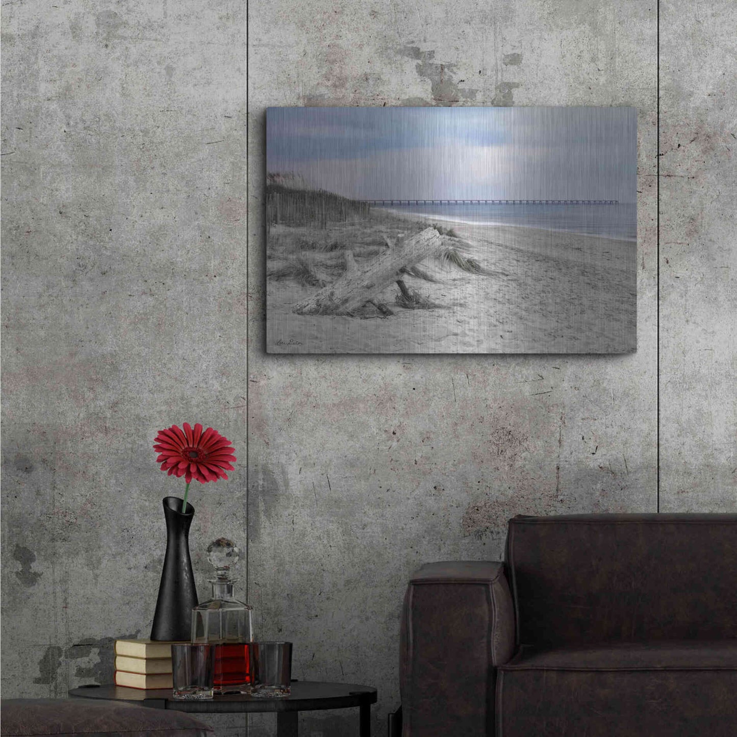 Luxe Metal Art 'Outer Banks Beach' by Lori Deiter, Metal Wall Art,36x24