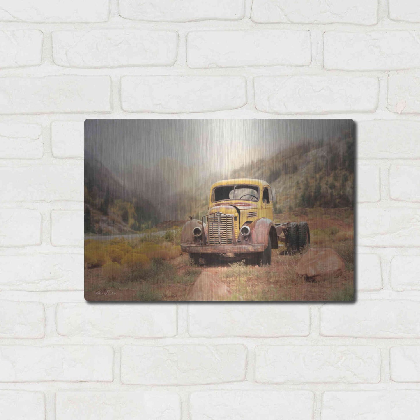 Luxe Metal Art 'Southwestern Relic' by Lori Deiter, Metal Wall Art,16x12