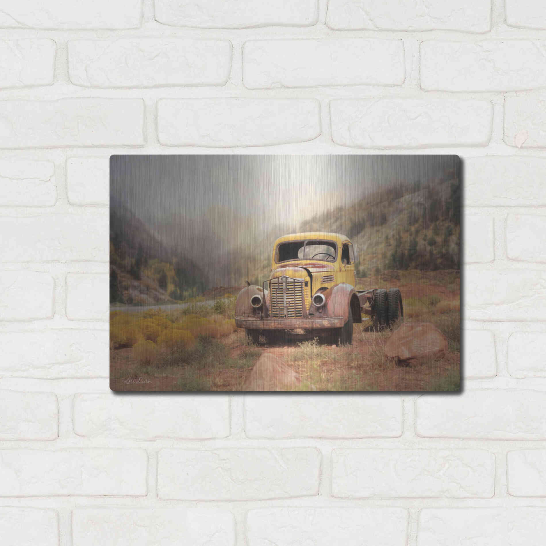 Luxe Metal Art 'Southwestern Relic' by Lori Deiter, Metal Wall Art,16x12