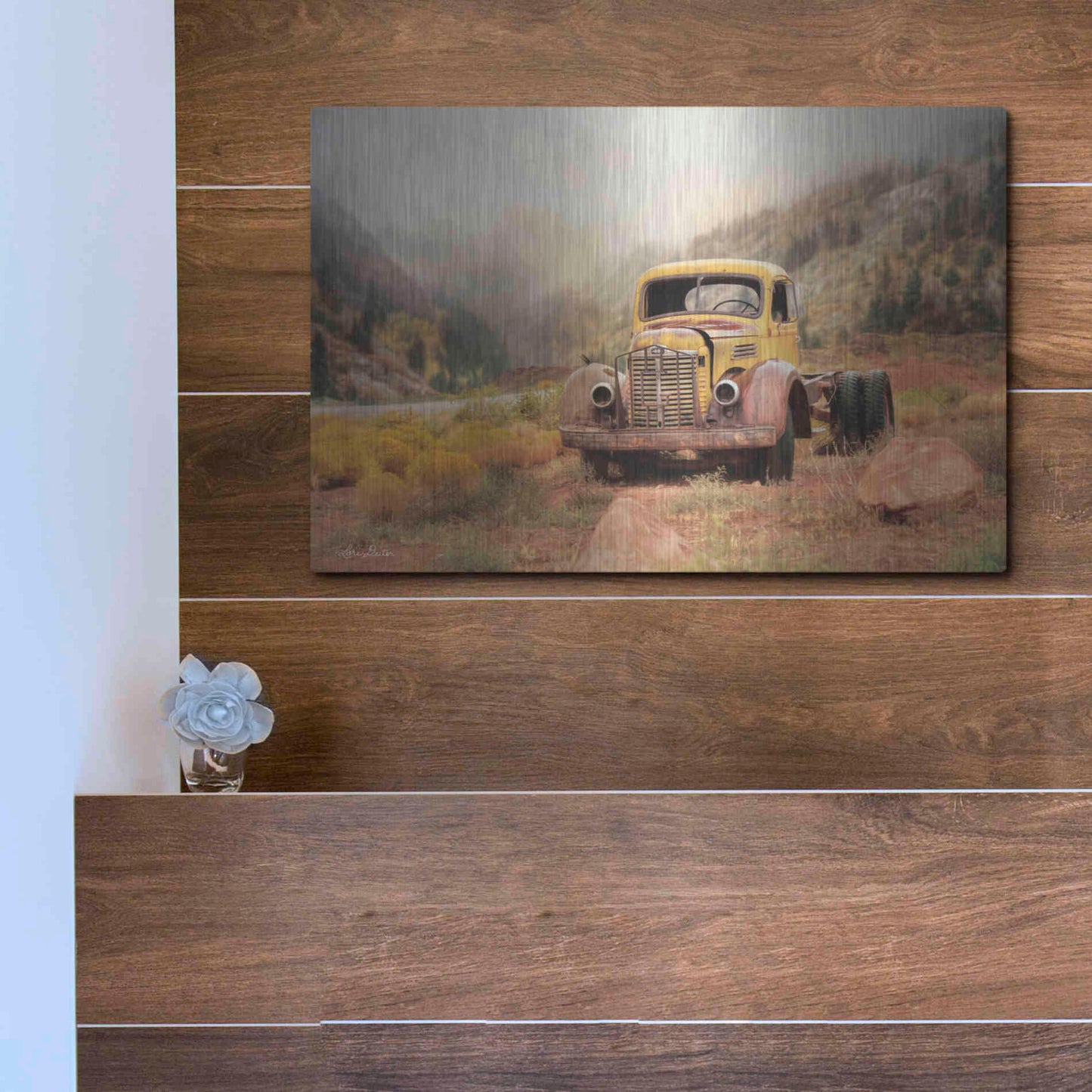 Luxe Metal Art 'Southwestern Relic' by Lori Deiter, Metal Wall Art,16x12