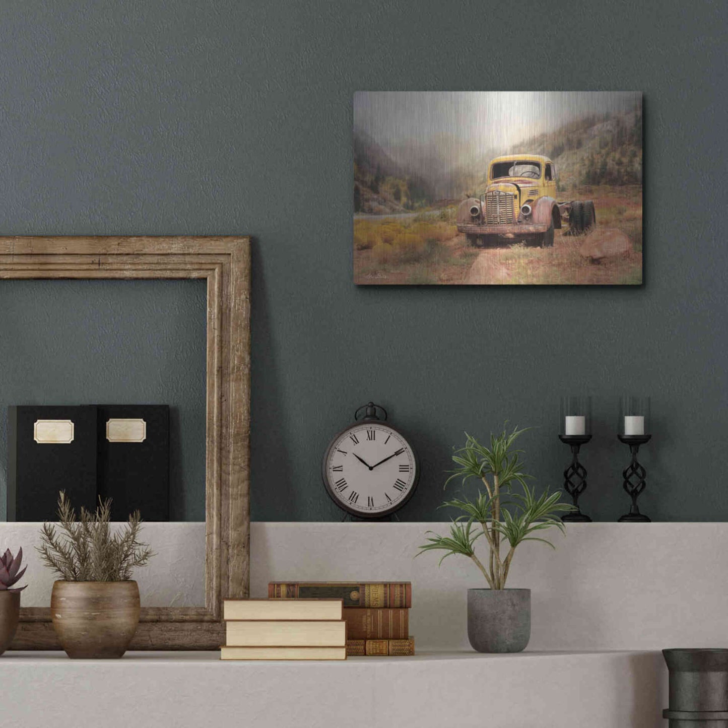 Luxe Metal Art 'Southwestern Relic' by Lori Deiter, Metal Wall Art,16x12
