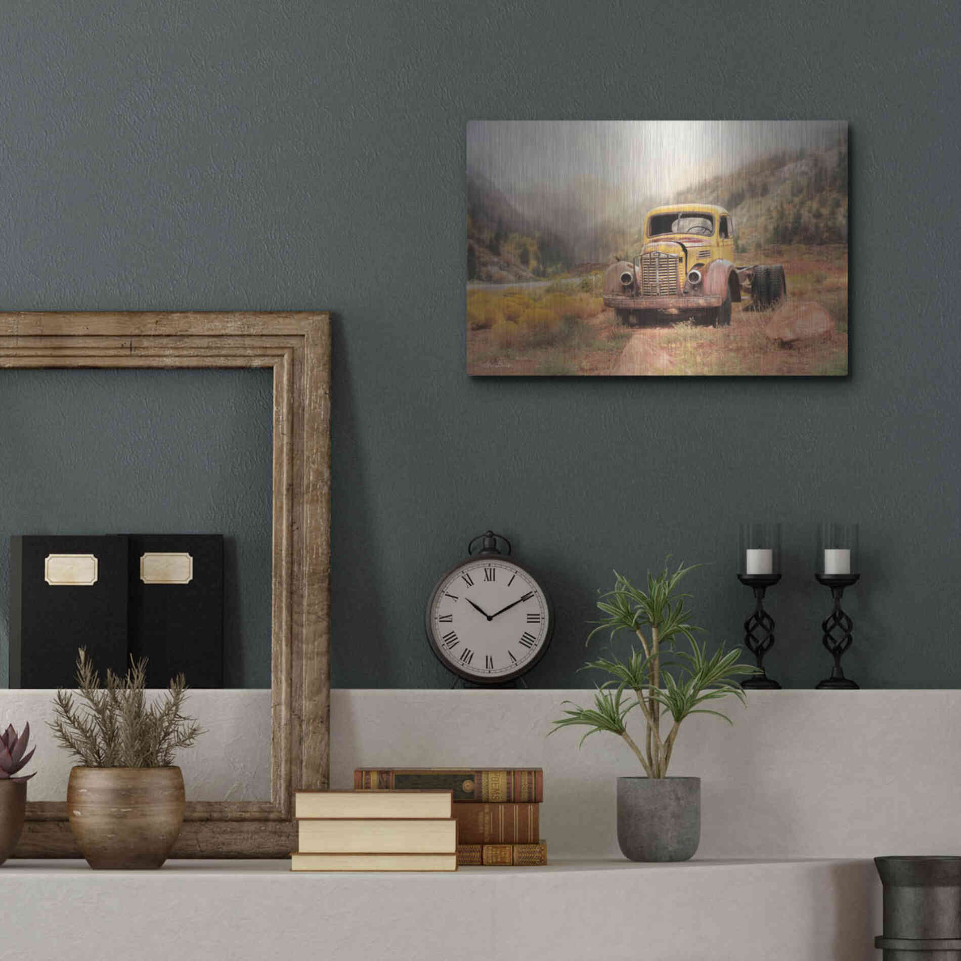 Luxe Metal Art 'Southwestern Relic' by Lori Deiter, Metal Wall Art,16x12