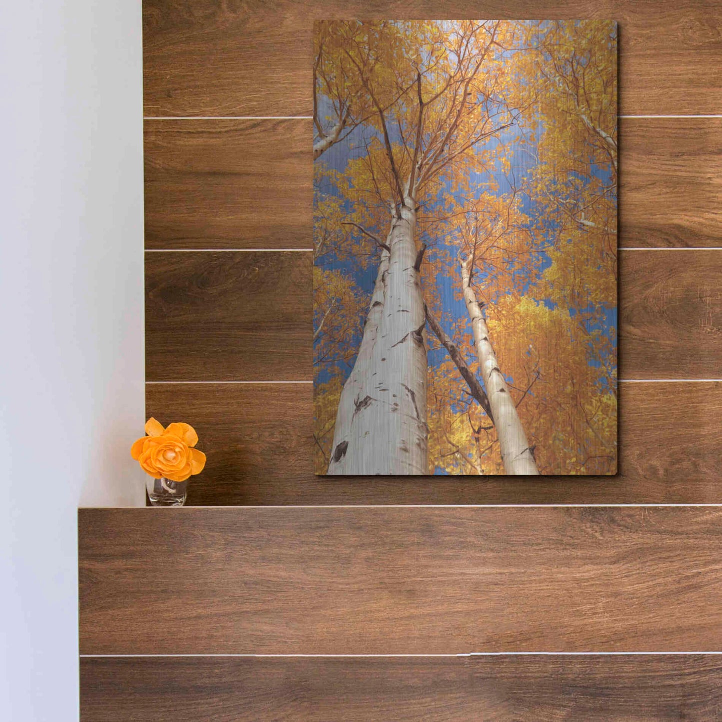 Luxe Metal Art 'Aspen I' by Lori Deiter, Metal Wall Art,12x16