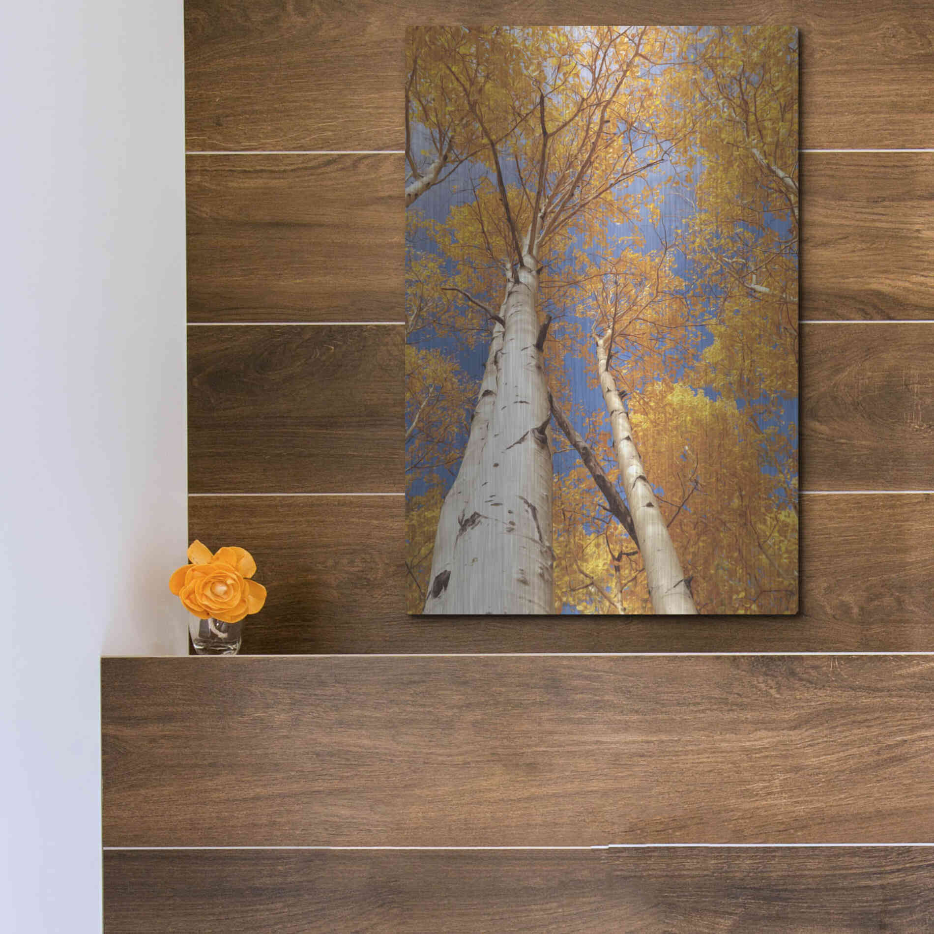 Luxe Metal Art 'Aspen I' by Lori Deiter, Metal Wall Art,12x16