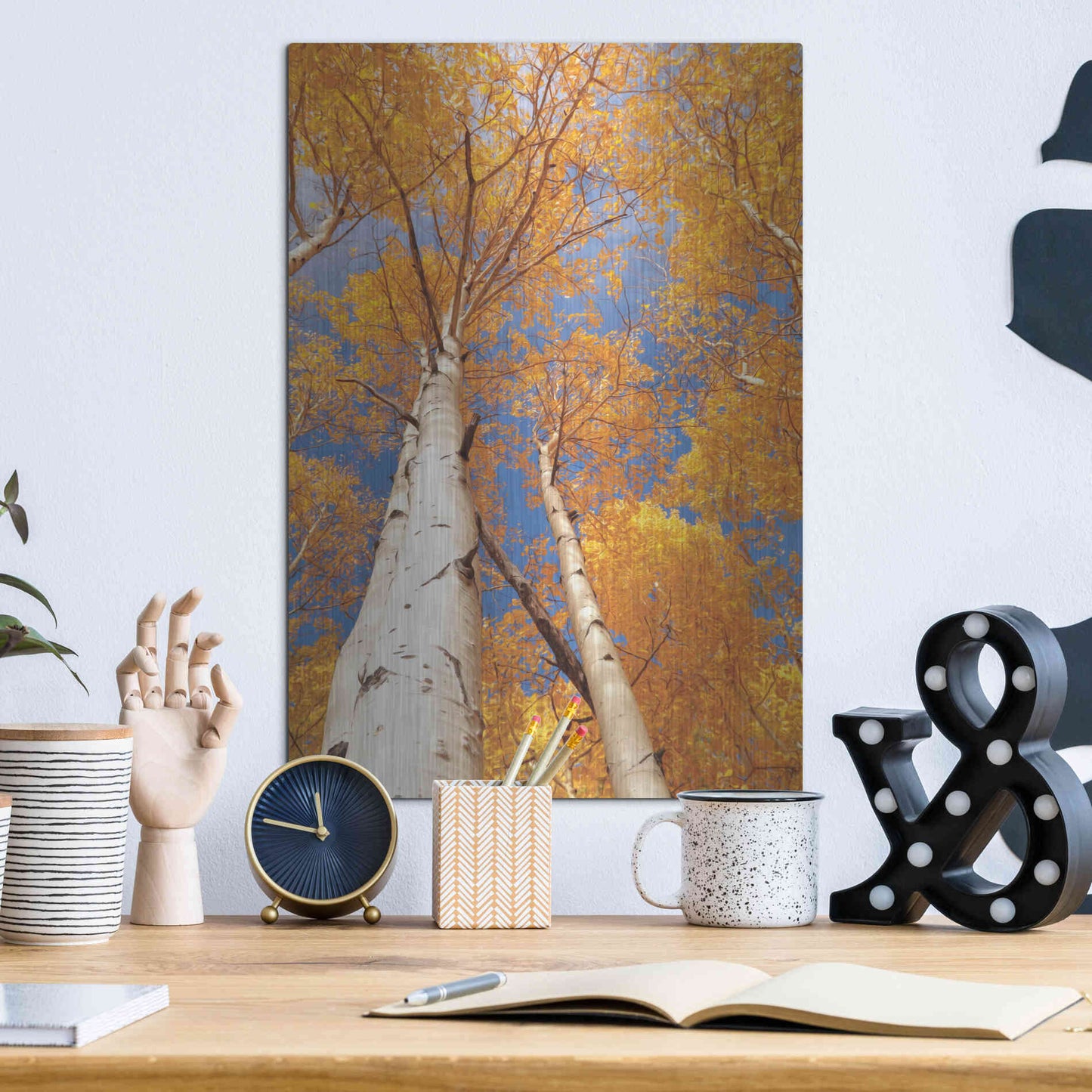 Luxe Metal Art 'Aspen I' by Lori Deiter, Metal Wall Art,12x16