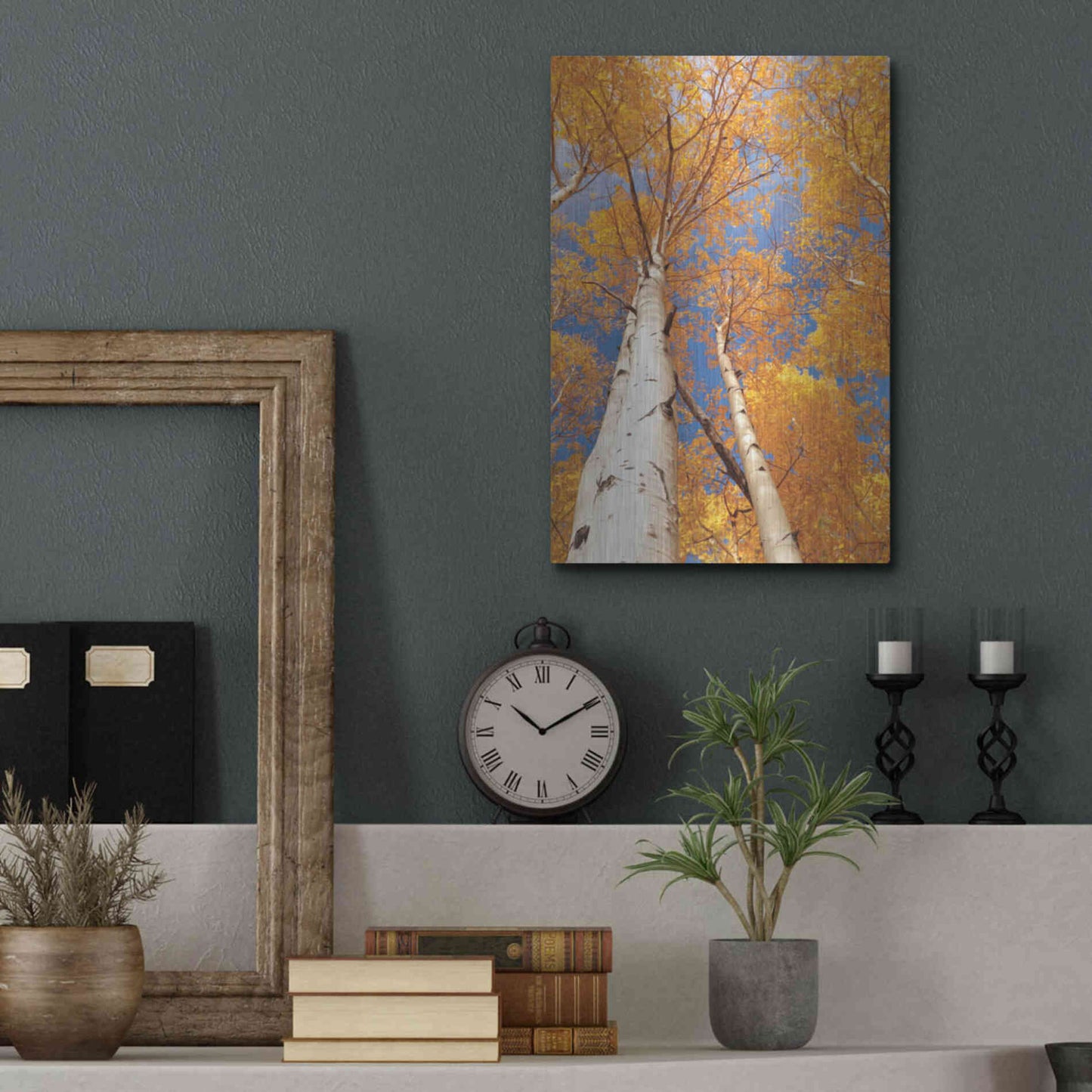 Luxe Metal Art 'Aspen I' by Lori Deiter, Metal Wall Art,12x16