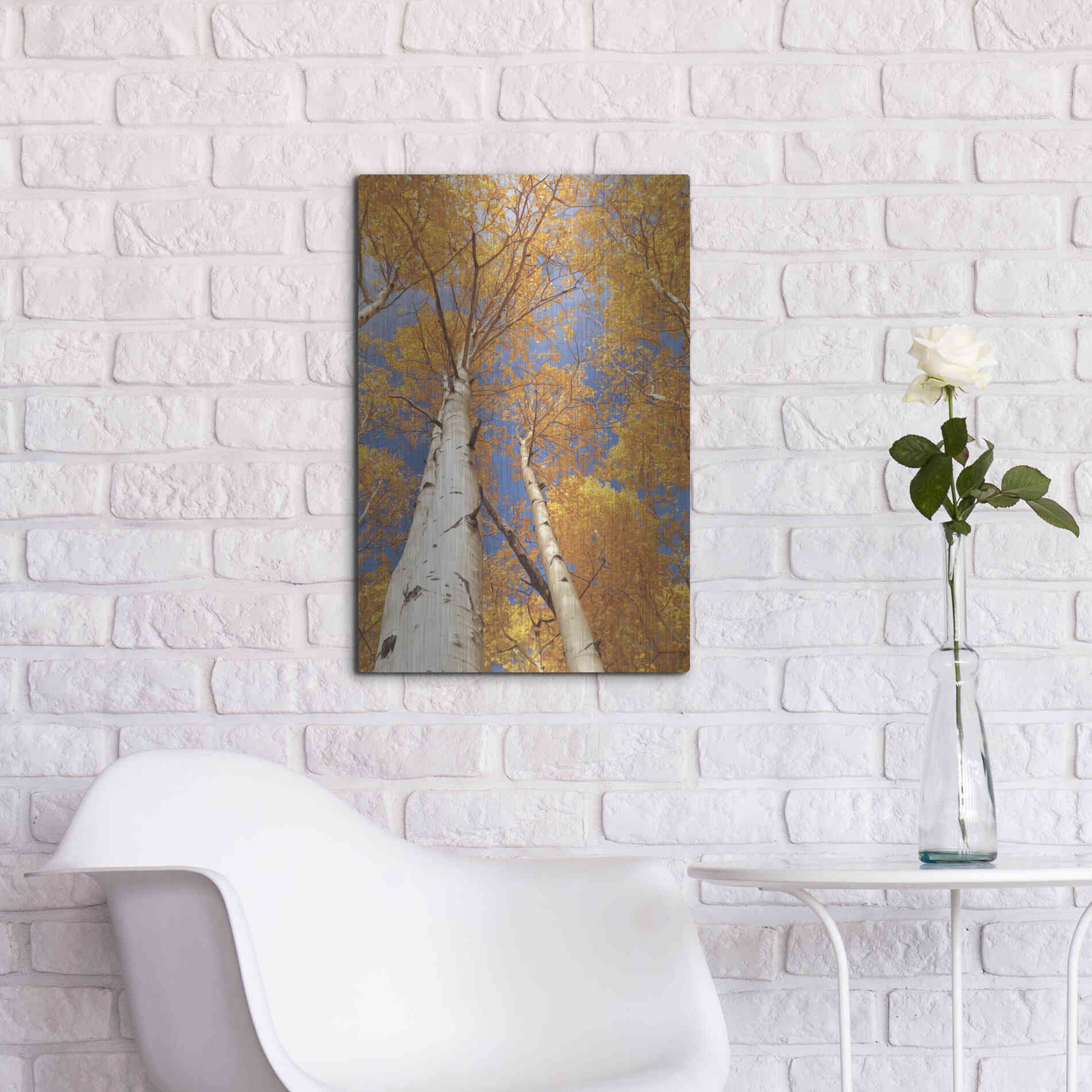 Luxe Metal Art 'Aspen I' by Lori Deiter, Metal Wall Art,16x24