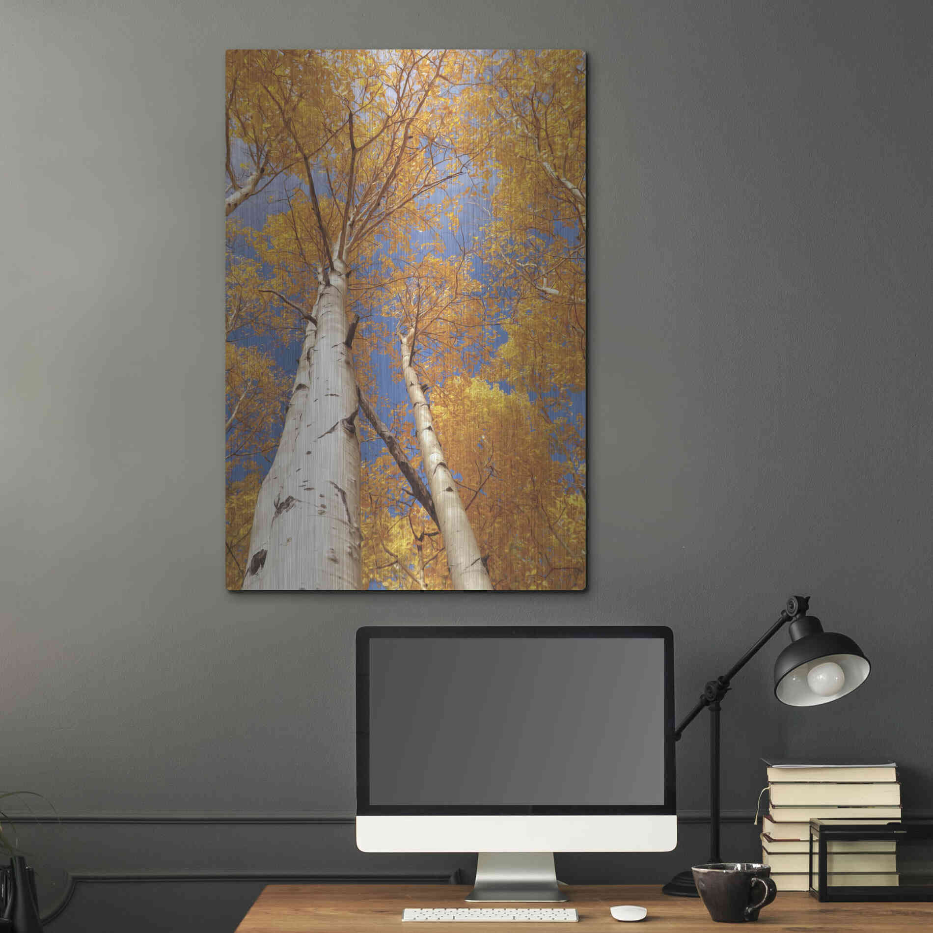 Luxe Metal Art 'Aspen I' by Lori Deiter, Metal Wall Art,24x36