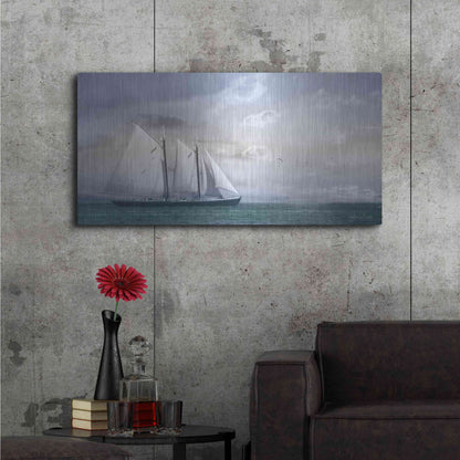 Luxe Metal Art 'Adventure on the Seas' by Lori Deiter, Metal Wall Art,48x24