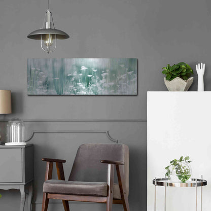 Luxe Metal Art 'Dreamy Meadow' by Lori Deiter, Metal Wall Art,36x12