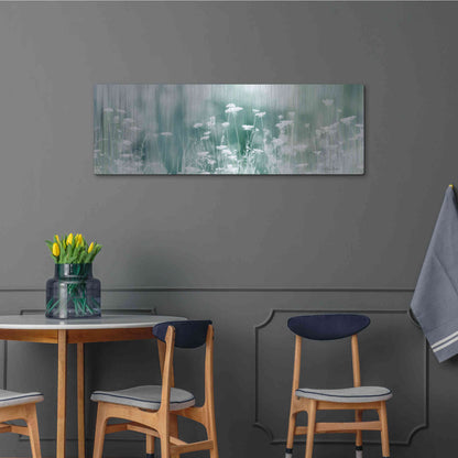 Luxe Metal Art 'Dreamy Meadow' by Lori Deiter, Metal Wall Art,48x16