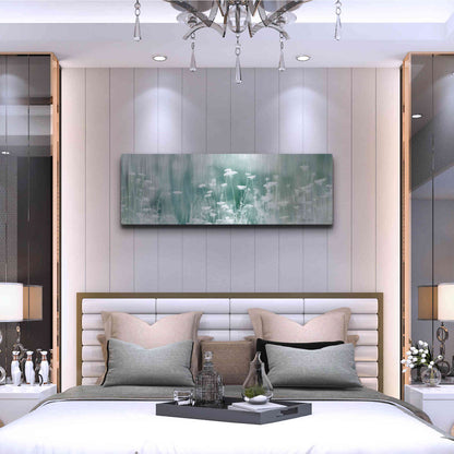 Luxe Metal Art 'Dreamy Meadow' by Lori Deiter, Metal Wall Art,48x16