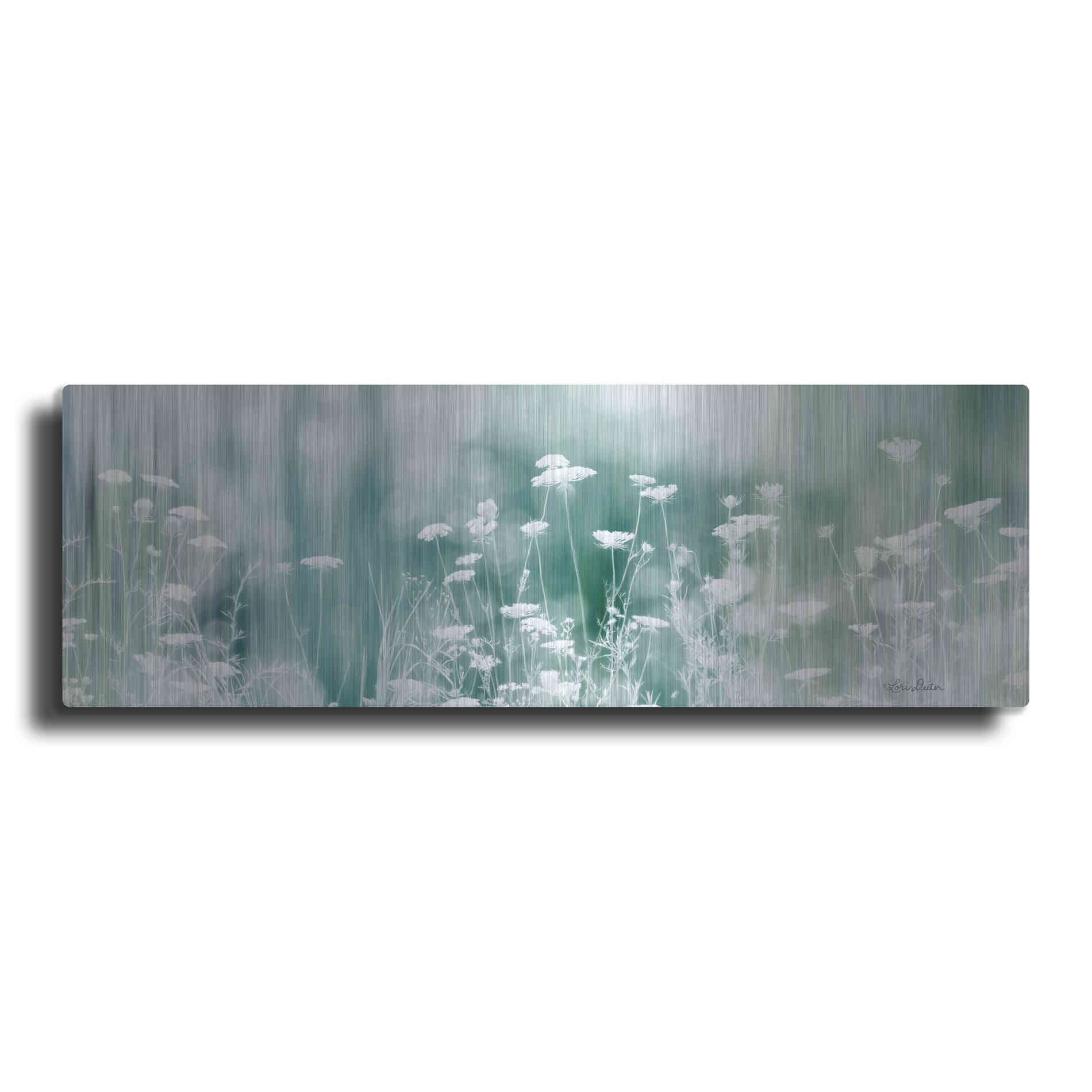 Luxe Metal Art 'Dreamy Meadow' by Lori Deiter, Metal Wall Art