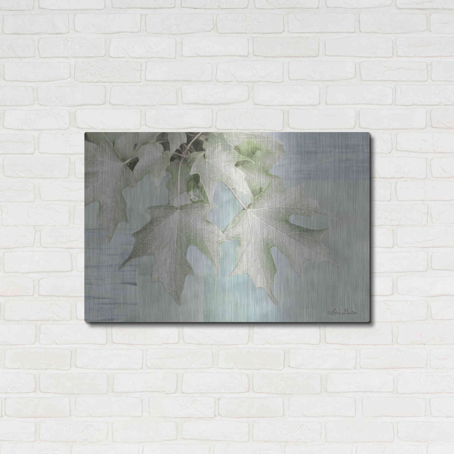 Luxe Metal Art 'The Maple Leaves' by Lori Deiter, Metal Wall Art,36x24