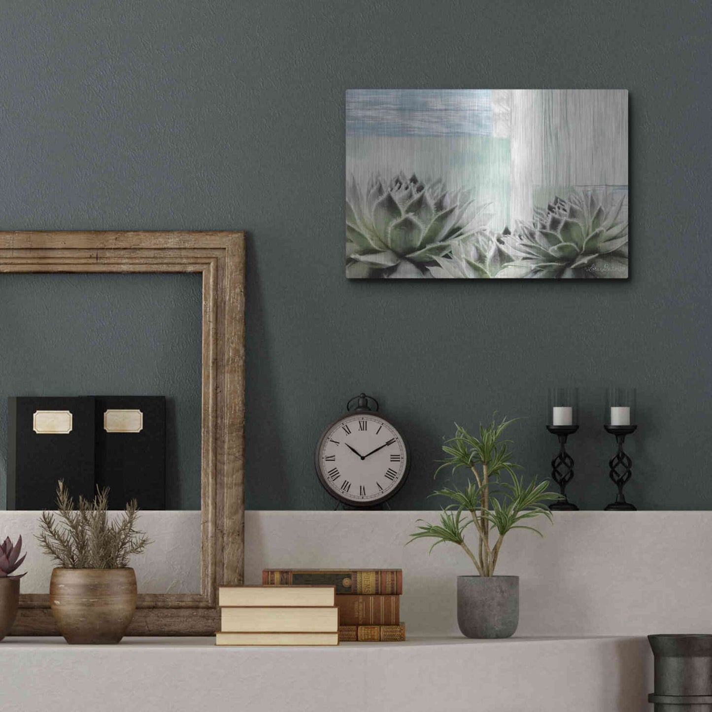 Luxe Metal Art 'Grow in Grace' by Lori Deiter, Metal Wall Art,16x12