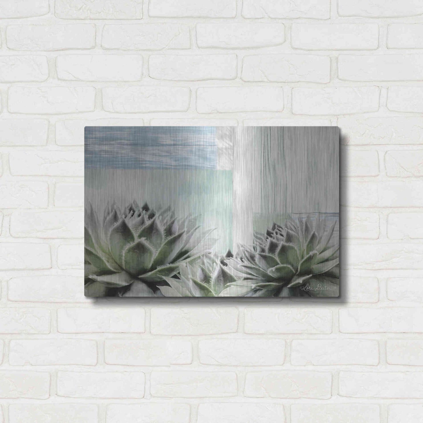 Luxe Metal Art 'Grow in Grace' by Lori Deiter, Metal Wall Art,24x16