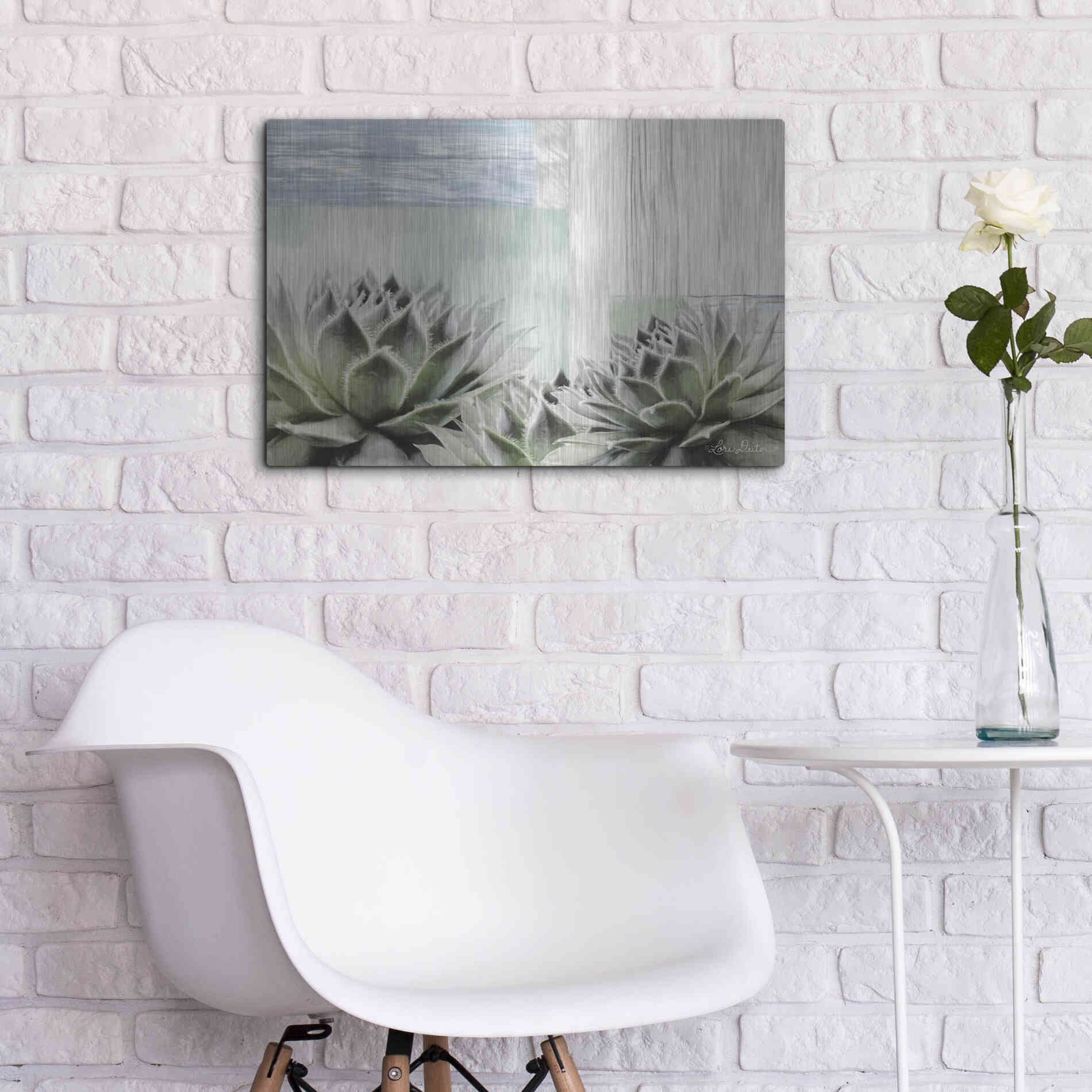 Luxe Metal Art 'Grow in Grace' by Lori Deiter, Metal Wall Art,24x16
