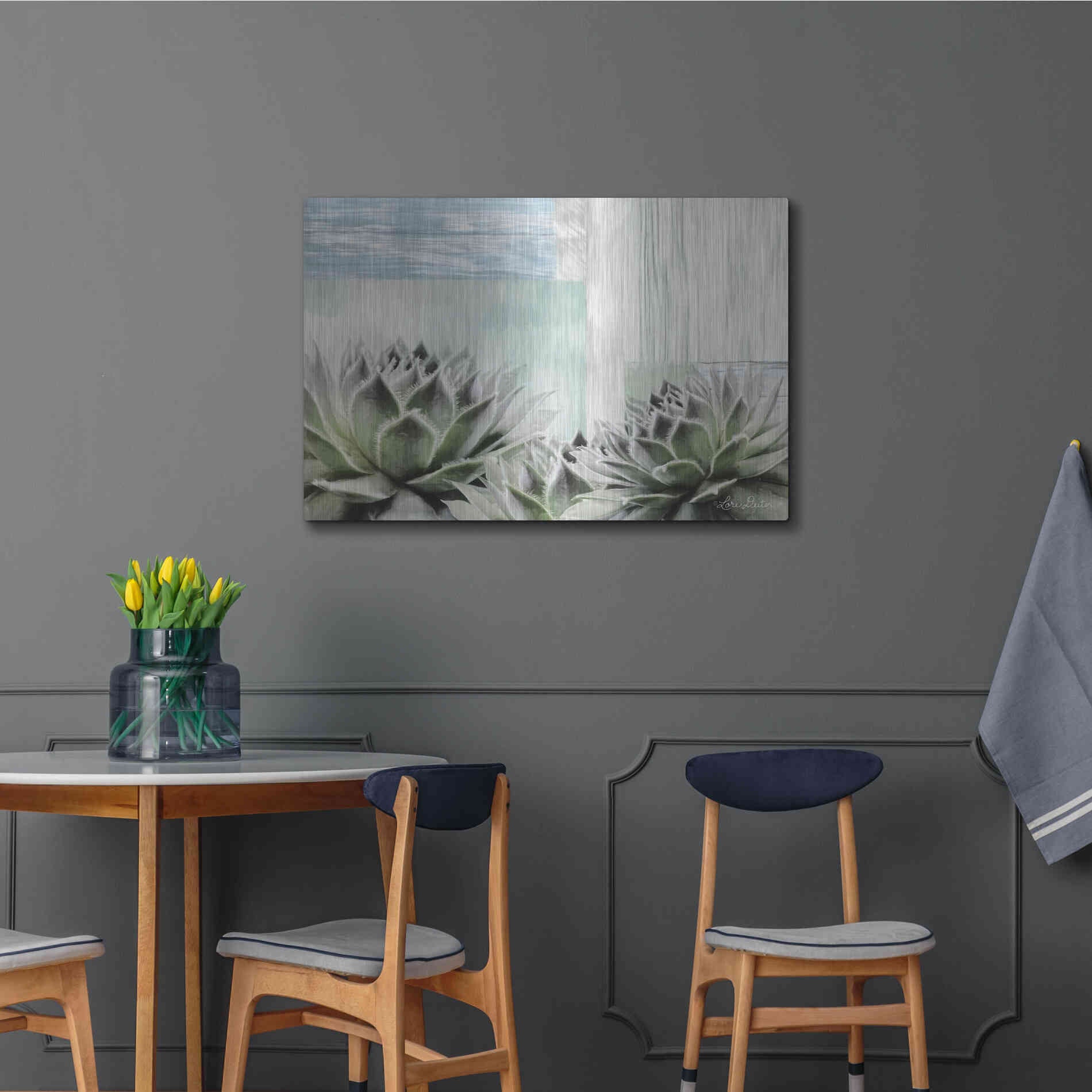 Luxe Metal Art 'Grow in Grace' by Lori Deiter, Metal Wall Art,36x24