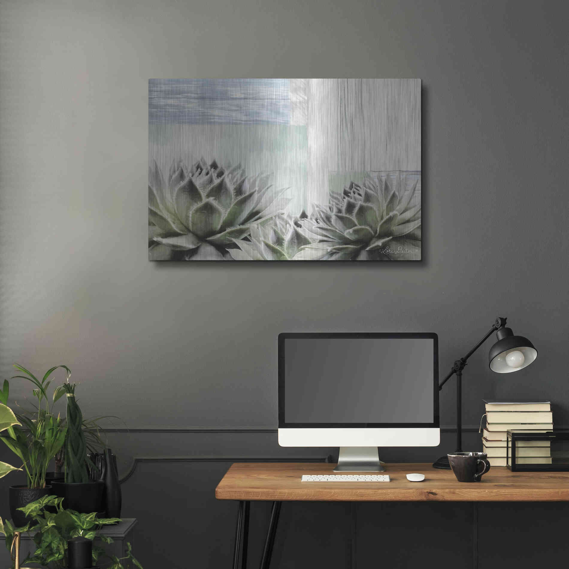 Luxe Metal Art 'Grow in Grace' by Lori Deiter, Metal Wall Art,36x24