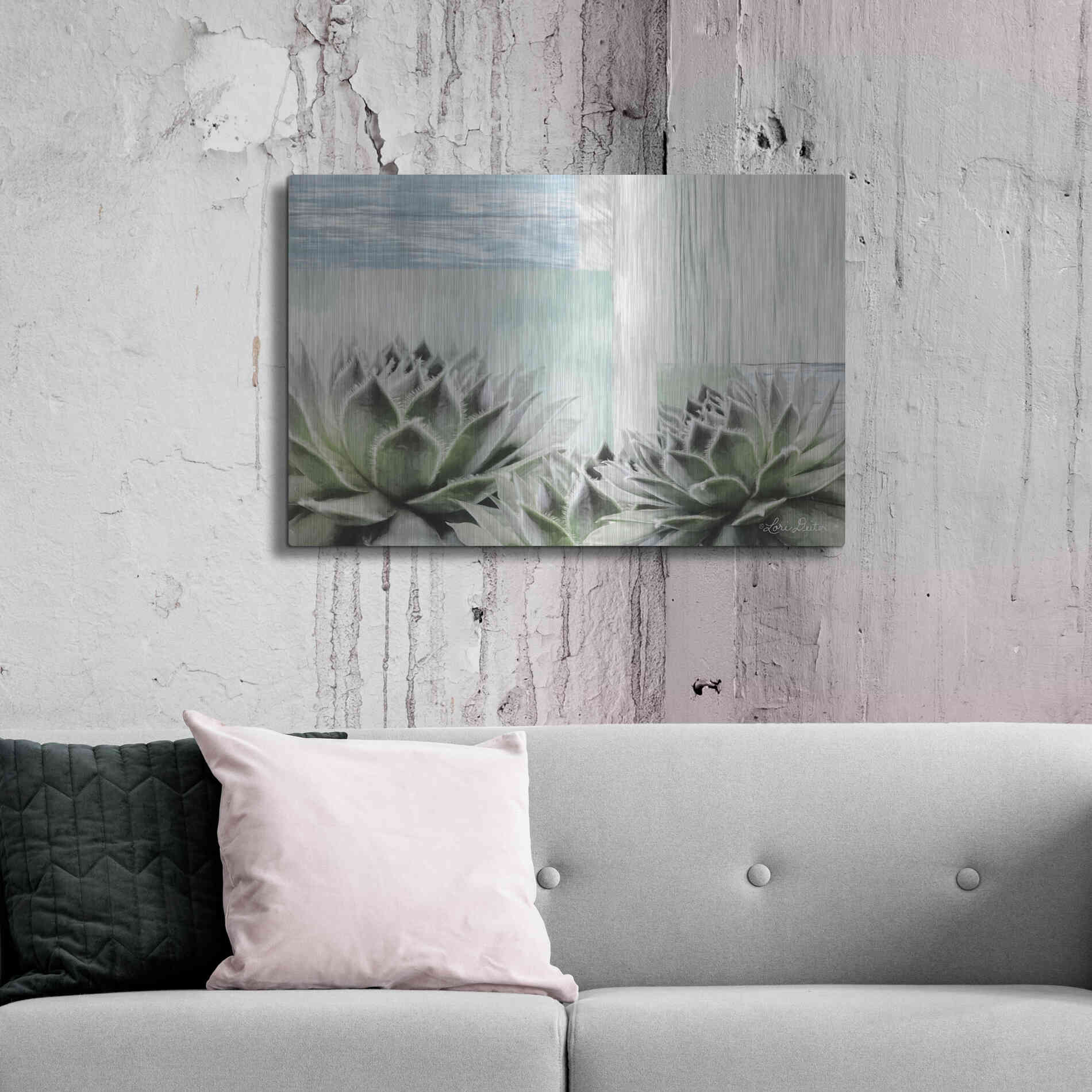 Luxe Metal Art 'Grow in Grace' by Lori Deiter, Metal Wall Art,36x24