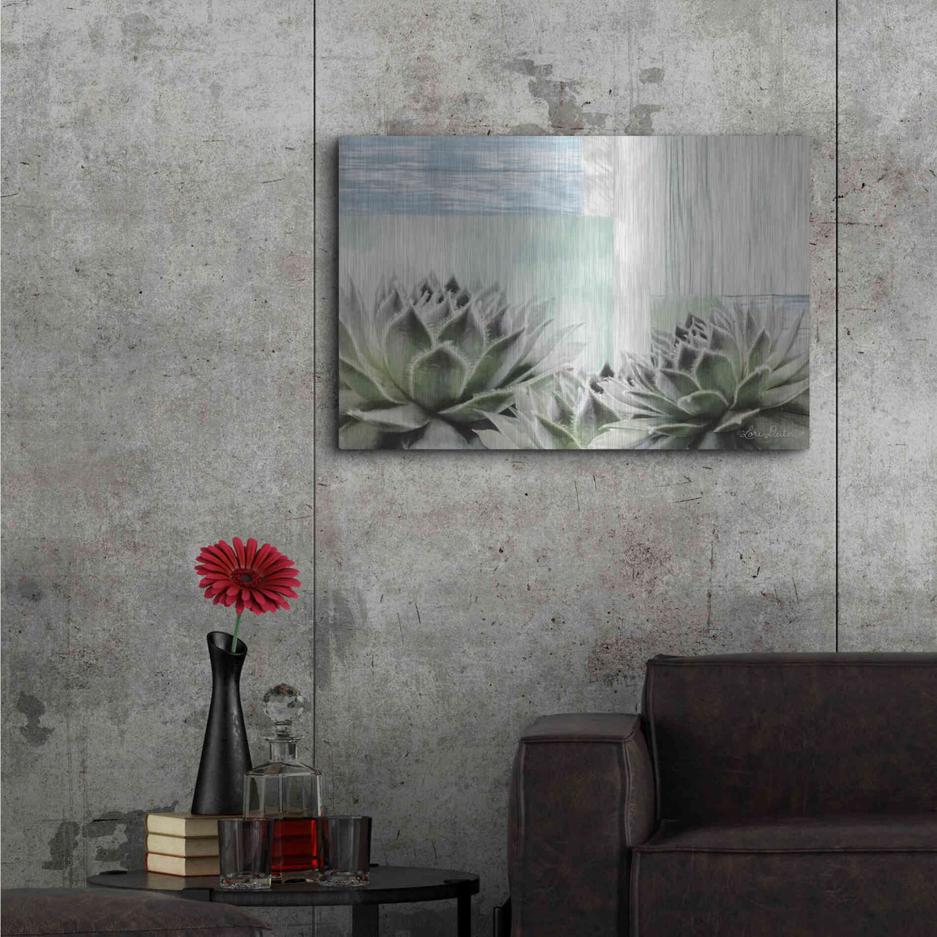 Luxe Metal Art 'Grow in Grace' by Lori Deiter, Metal Wall Art,36x24