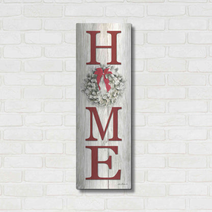 Luxe Metal Art 'Christmas Home Vertical I' by Lori Deiter, Metal Wall Art,12x36