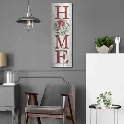 Luxe Metal Art 'Christmas Home Vertical I' by Lori Deiter, Metal Wall Art,12x36