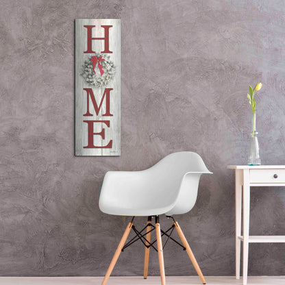 Luxe Metal Art 'Christmas Home Vertical I' by Lori Deiter, Metal Wall Art,12x36