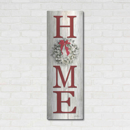 Luxe Metal Art 'Christmas Home Vertical I' by Lori Deiter, Metal Wall Art,16x48