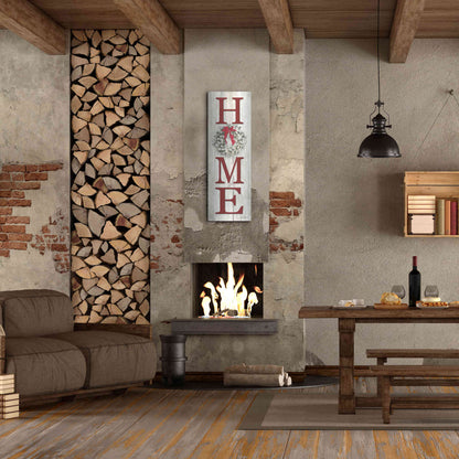 Luxe Metal Art 'Christmas Home Vertical I' by Lori Deiter, Metal Wall Art,16x48