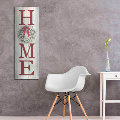 Luxe Metal Art 'Christmas Home Vertical I' by Lori Deiter, Metal Wall Art,16x48