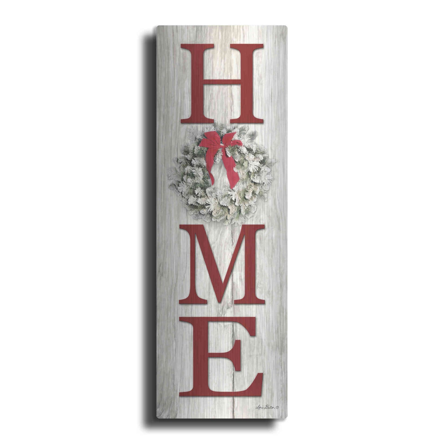 Luxe Metal Art 'Christmas Home Vertical I' by Lori Deiter, Metal Wall Art