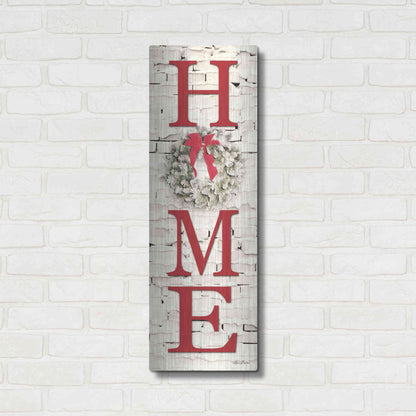 Luxe Metal Art 'Christmas Home Vertical II' by Lori Deiter, Metal Wall Art,12x36