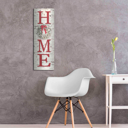 Luxe Metal Art 'Christmas Home Vertical II' by Lori Deiter, Metal Wall Art,12x36