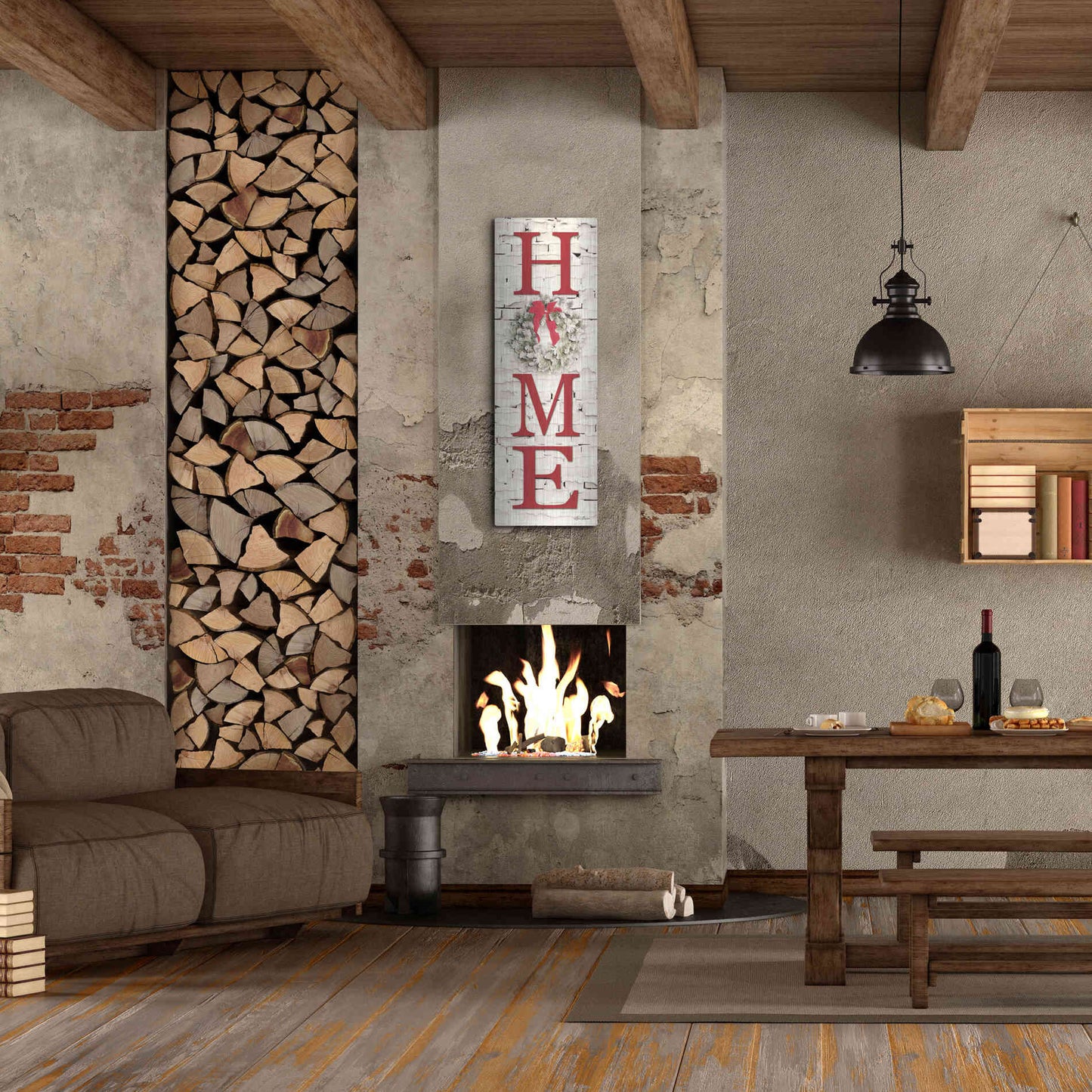 Luxe Metal Art 'Christmas Home Vertical II' by Lori Deiter, Metal Wall Art,16x48