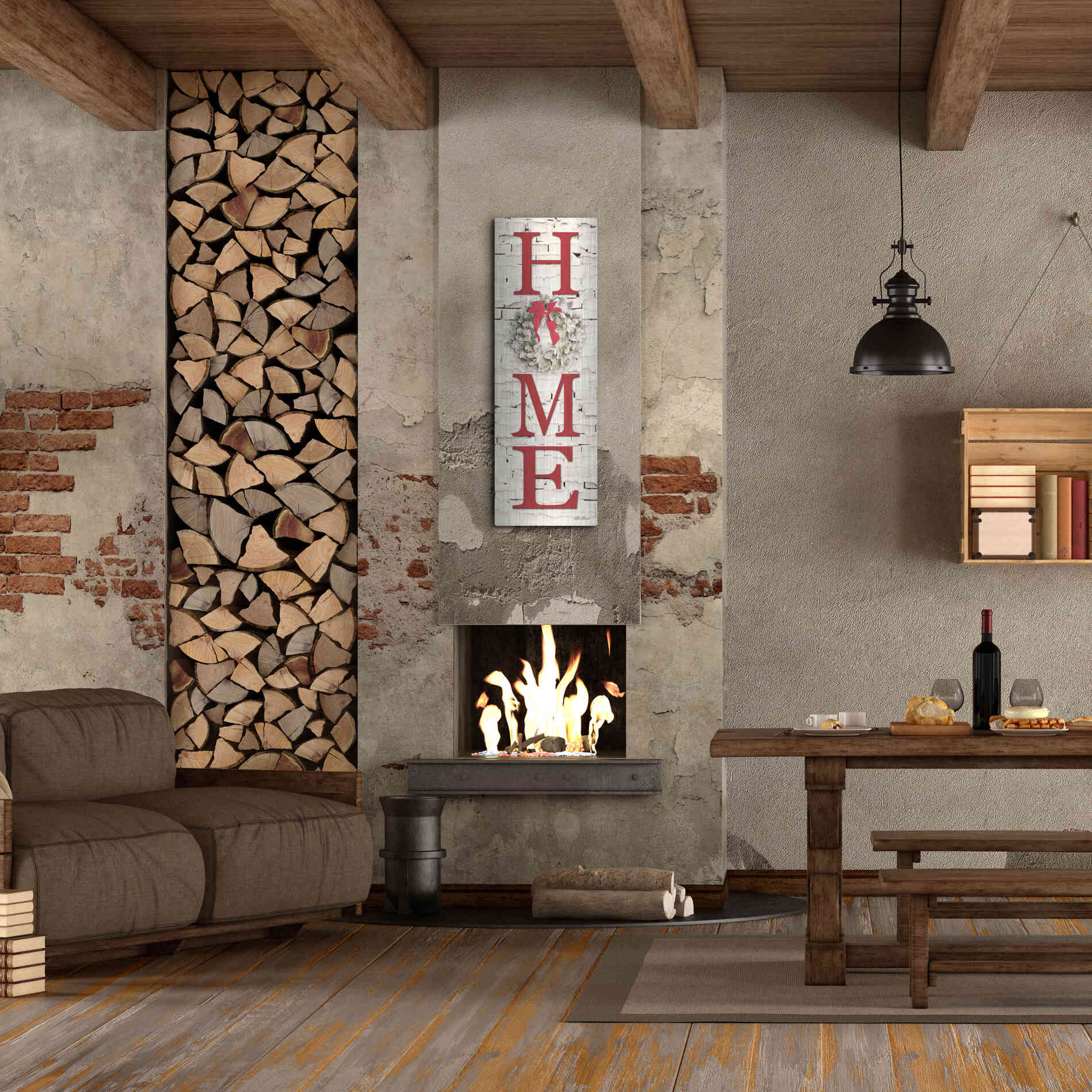 Luxe Metal Art 'Christmas Home Vertical II' by Lori Deiter, Metal Wall Art,16x48