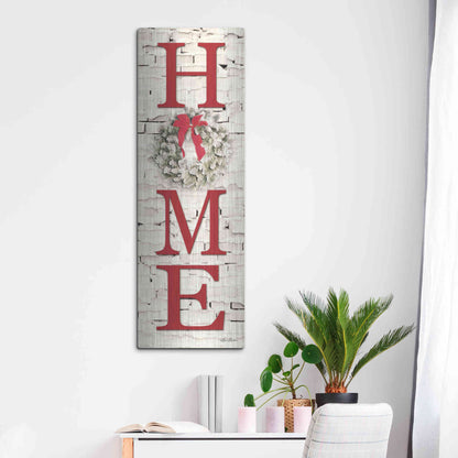 Luxe Metal Art 'Christmas Home Vertical II' by Lori Deiter, Metal Wall Art,16x48