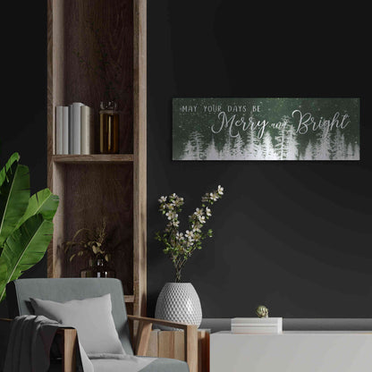 Luxe Metal Art 'Merry and Bright' by Lori Deiter, Metal Wall Art,36x12