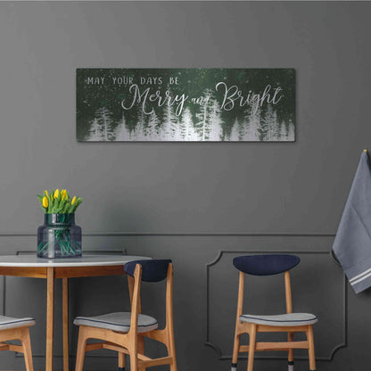 Luxe Metal Art 'Merry and Bright' by Lori Deiter, Metal Wall Art,48x16