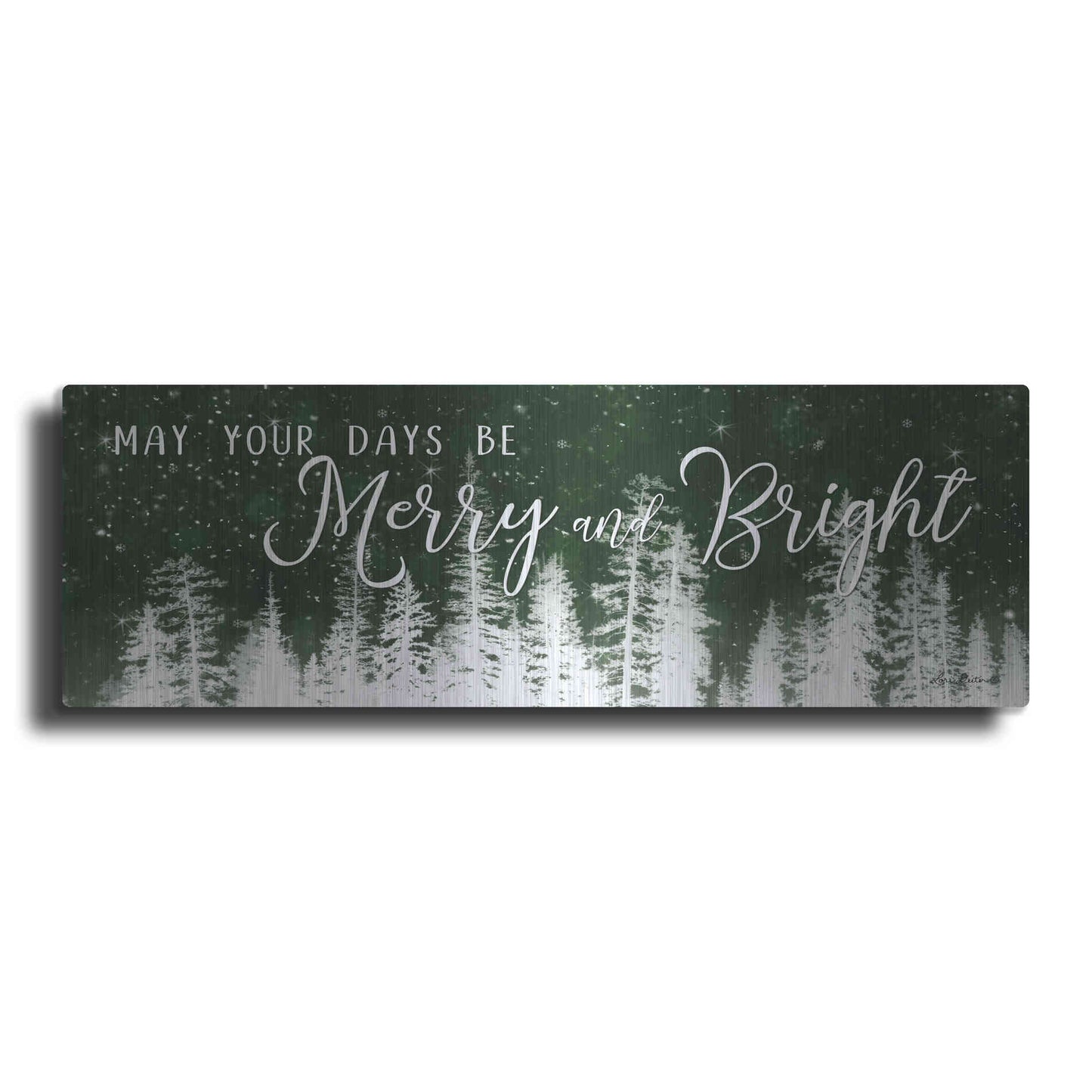 Luxe Metal Art 'Merry and Bright' by Lori Deiter, Metal Wall Art