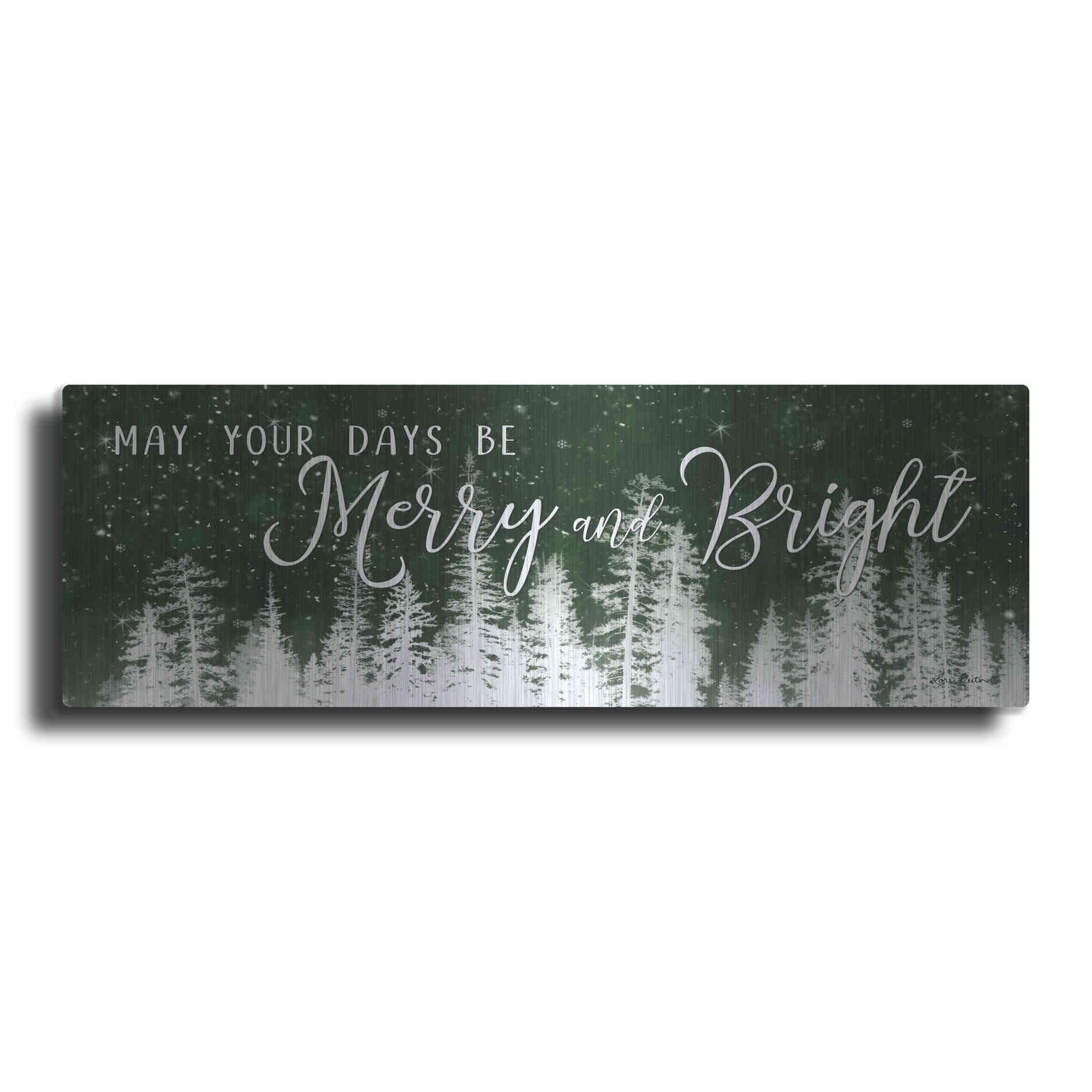 Luxe Metal Art 'Merry and Bright' by Lori Deiter, Metal Wall Art