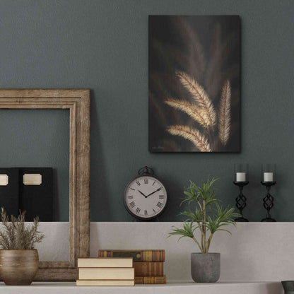 Luxe Metal Art 'Golden Grass I' by Lori Deiter, Metal Wall Art,12x16