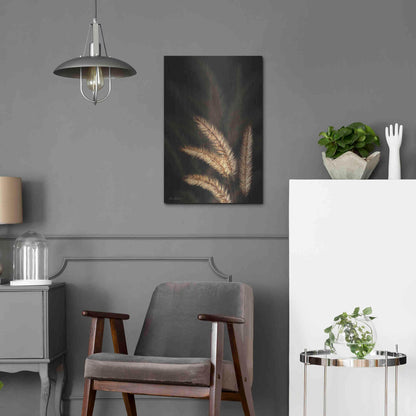 Luxe Metal Art 'Golden Grass I' by Lori Deiter, Metal Wall Art,16x24