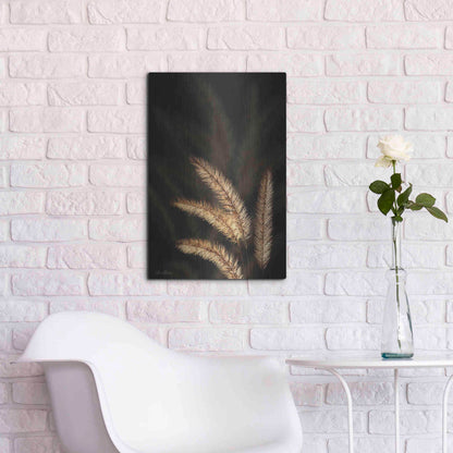 Luxe Metal Art 'Golden Grass I' by Lori Deiter, Metal Wall Art,16x24