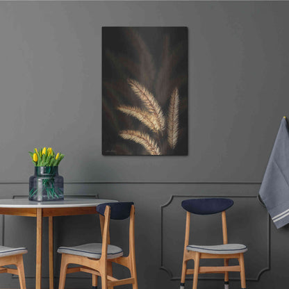 Luxe Metal Art 'Golden Grass I' by Lori Deiter, Metal Wall Art,24x36