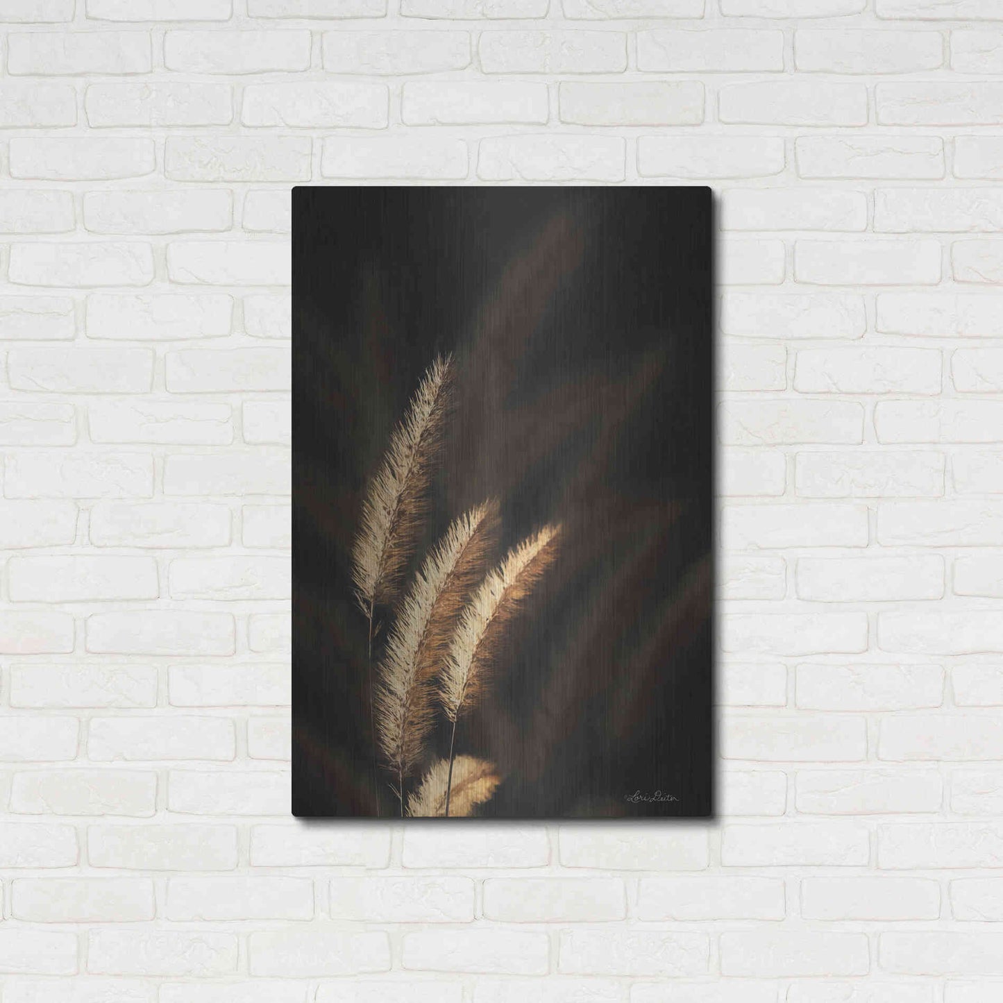Luxe Metal Art 'Golden Grass III' by Lori Deiter, Metal Wall Art,24x36