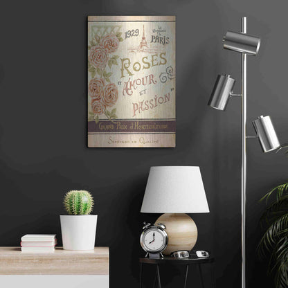 Luxe Metal Art 'French Seed Packet I' by Daphne Brissonet, Metal Wall Art,16x24
