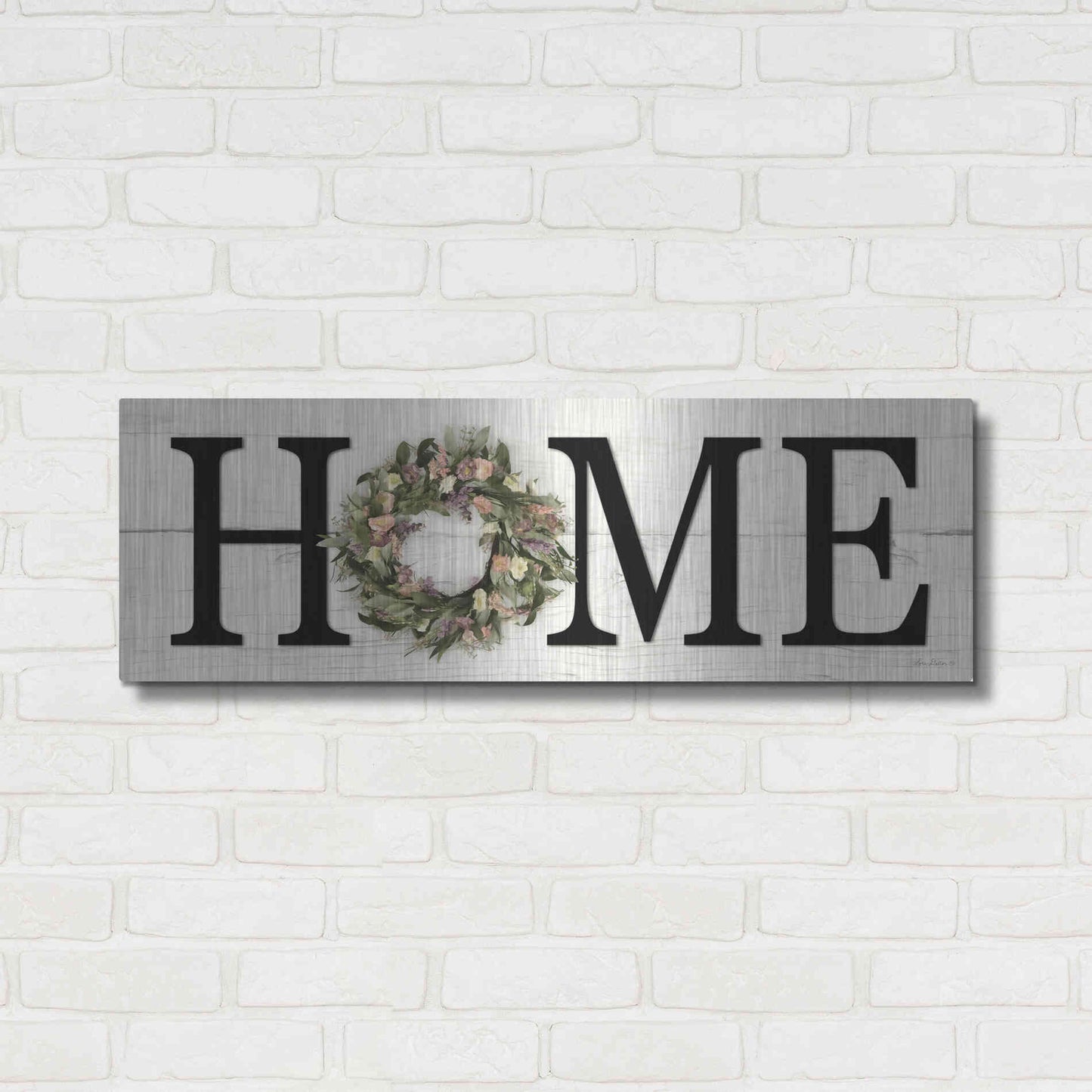 Luxe Metal Art 'Summer Home' by Lori Deiter, Metal Wall Art,36x12