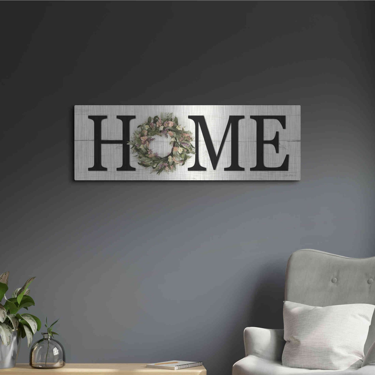 Luxe Metal Art 'Summer Home' by Lori Deiter, Metal Wall Art,36x12