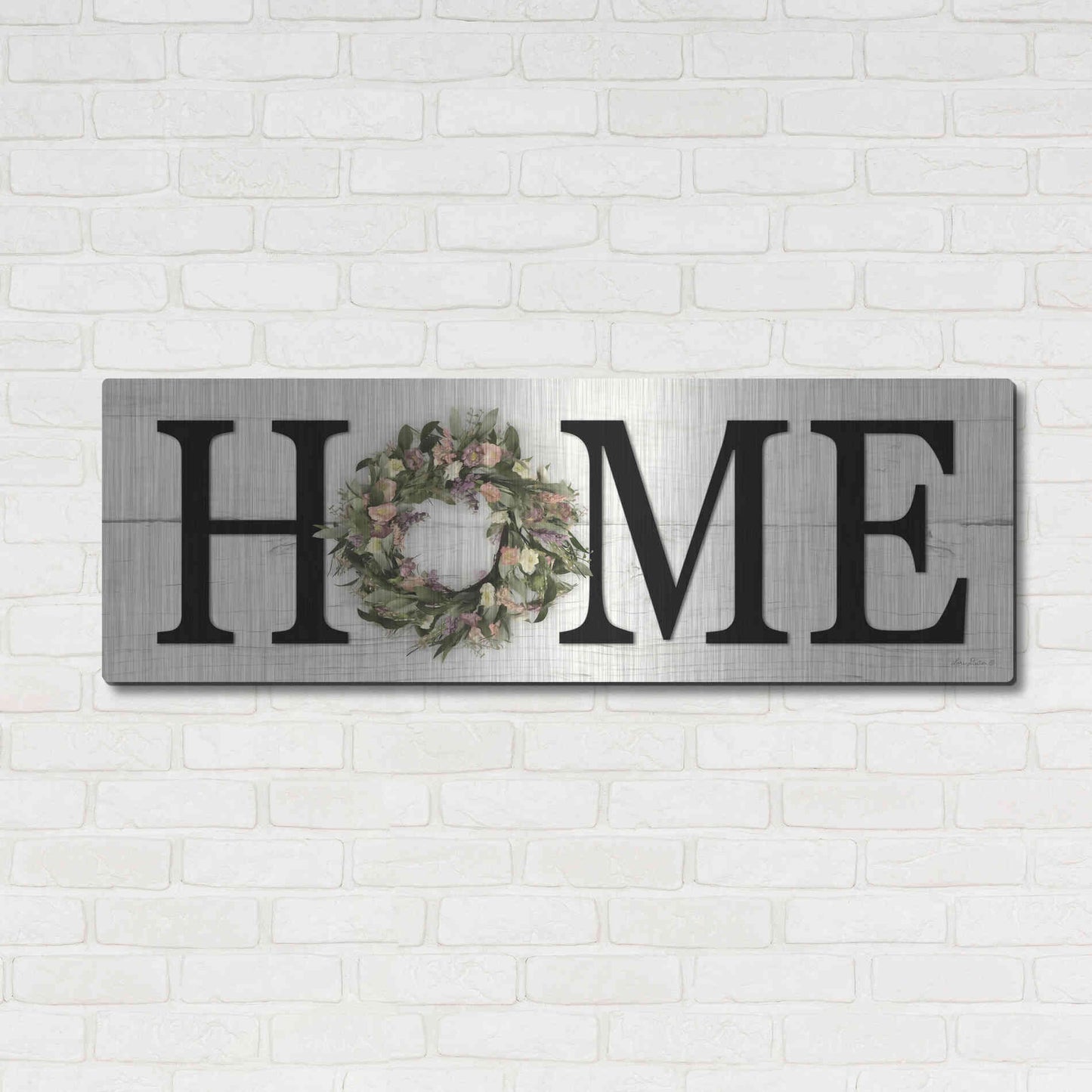 Luxe Metal Art 'Summer Home' by Lori Deiter, Metal Wall Art,48x16